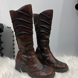 Insane Grunge y2k Brown Platform Boots